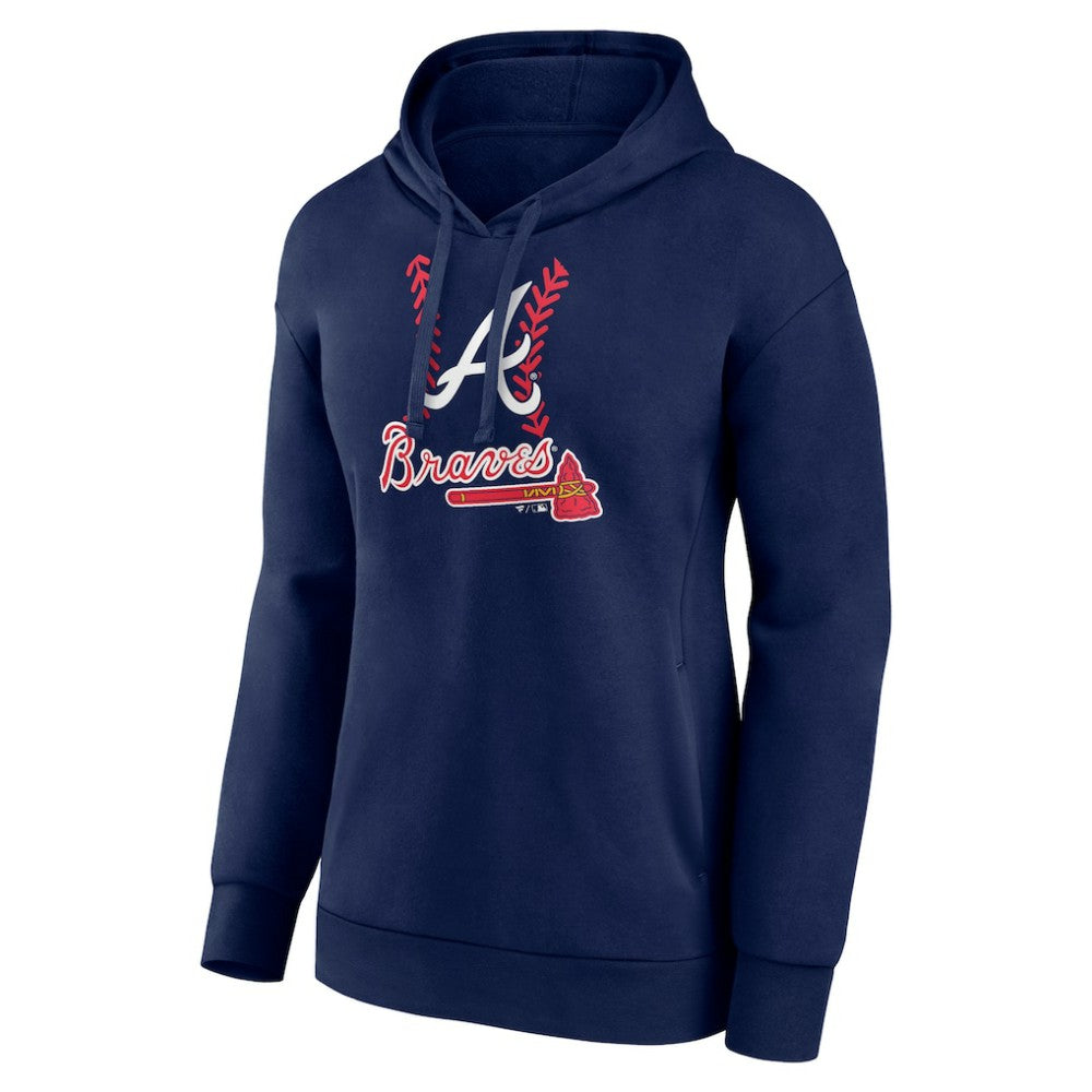 Atlanta Braves Women's Fastball Pullover Hoodie | MLB Discount