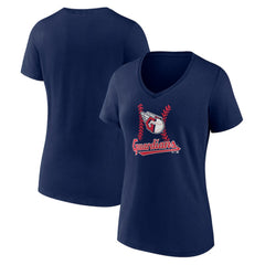 Cleveland Guardians Women's Fastball V-Neck T-Shirt | MLB Online