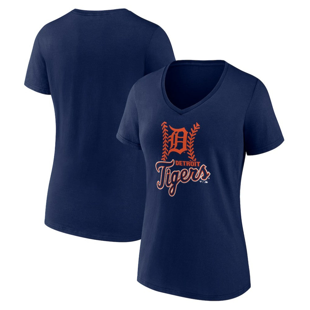 Detroit Tigers Women's Fastball V-Neck T-Shirt | MLB Shop