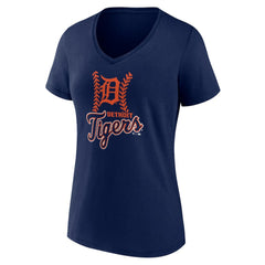 Detroit Tigers Women's Fastball V-Neck T-Shirt | MLB Shop