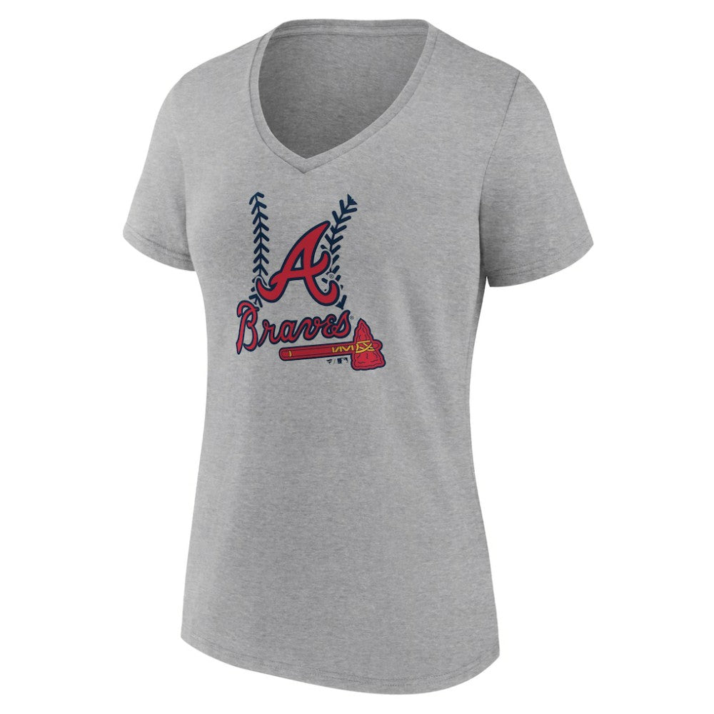 Atlanta Braves Women's Fastball V-Neck T-Shirt | MLB Near me