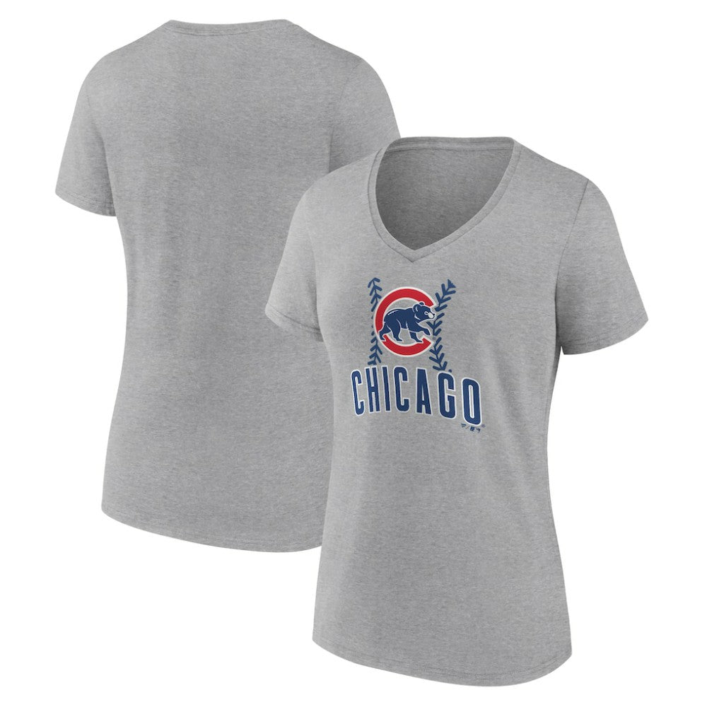 Chicago Cubs Women's Fastball V-Neck T-Shirt | MLB For sale