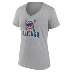 Chicago Cubs Women's Fastball V-Neck T-Shirt | MLB For sale