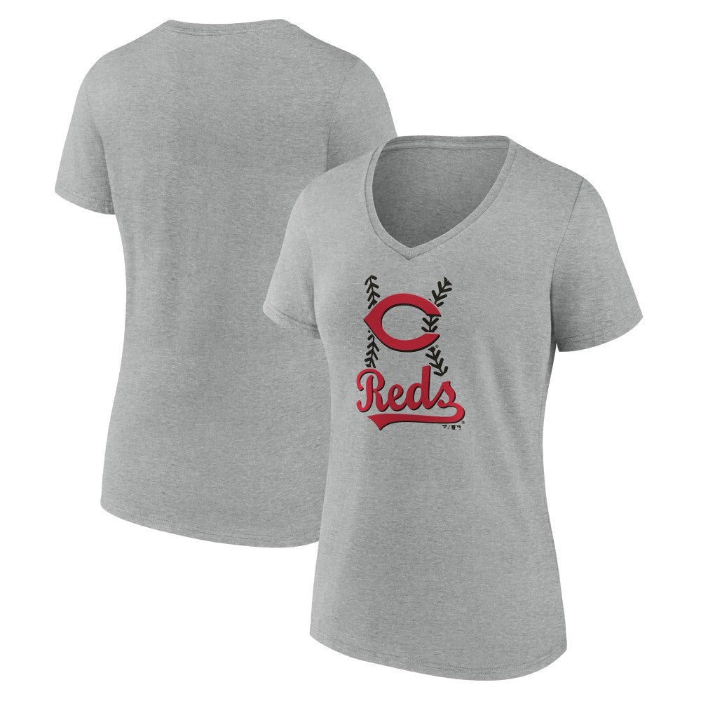 Cincinnati Reds Women's Fastball V-Neck T-Shirt | MLB Online