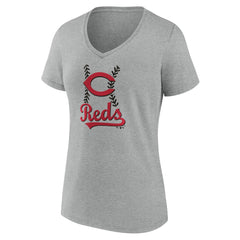 Cincinnati Reds Women's Fastball V-Neck T-Shirt | MLB Online