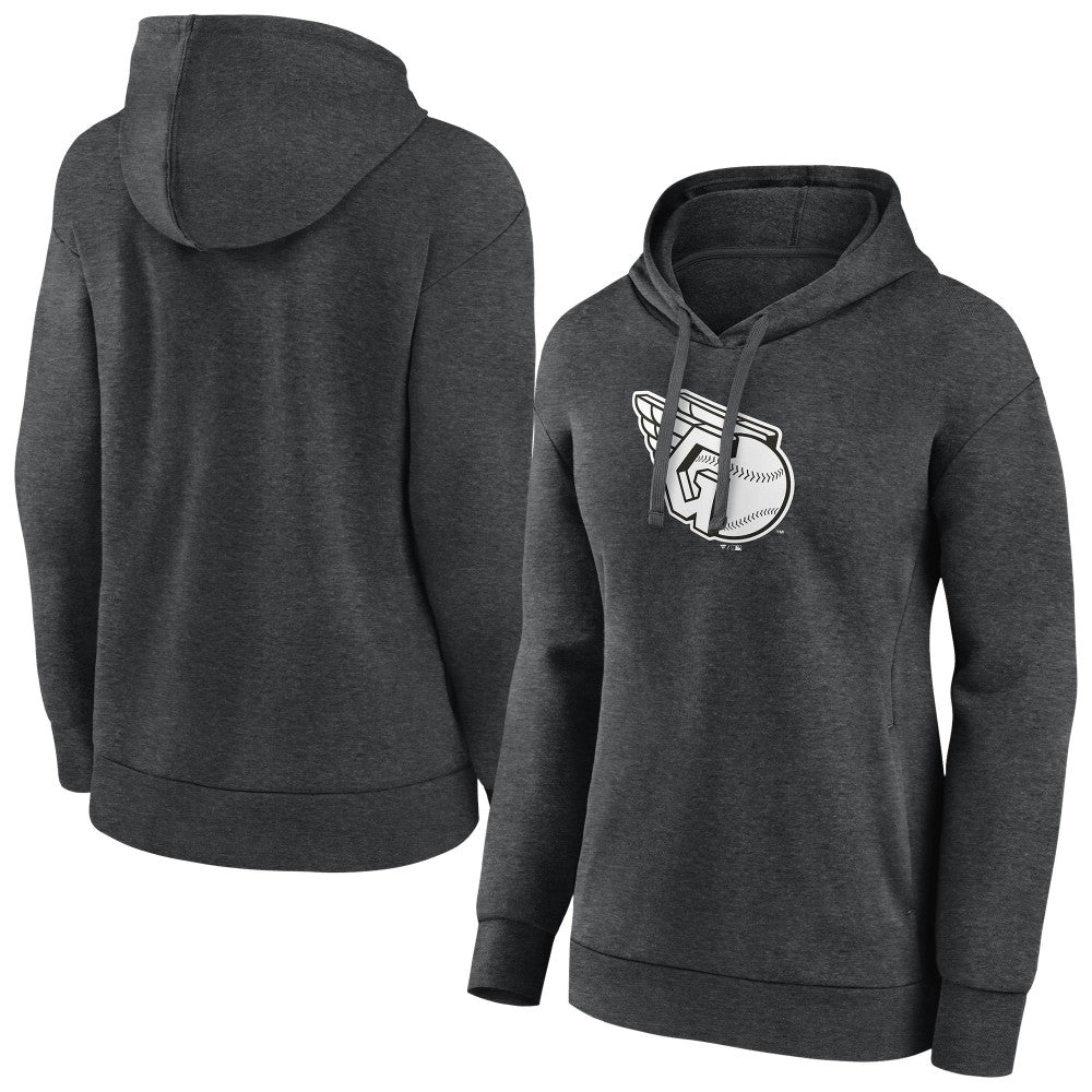 Cleveland Guardians Women's Monochrome Pullover Hoodie | MLB Outlet