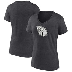 Cleveland Guardians Women's Monochrome V-Neck T-Shirt | MLB US