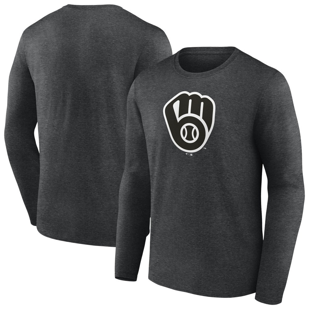 Milwaukee Brewers Monochrome Long Sleeve T-Shirt | MLB New