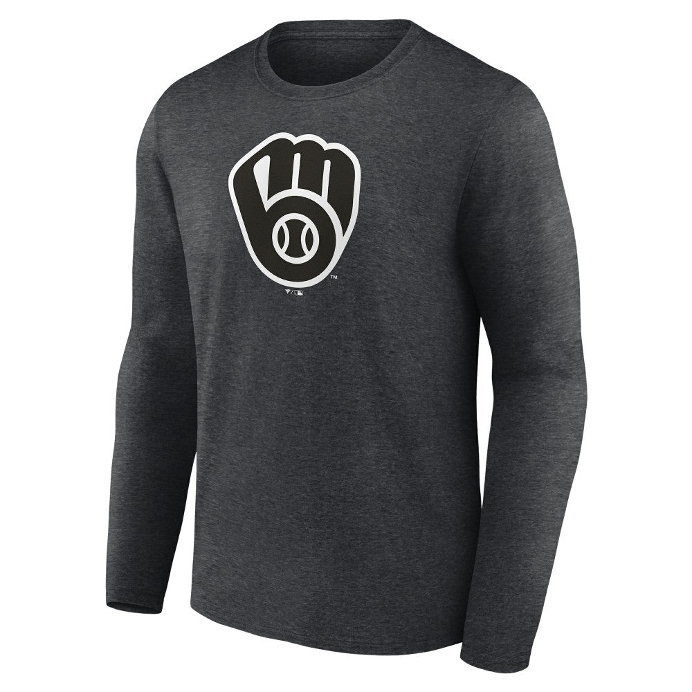 Milwaukee Brewers Monochrome Long Sleeve T-Shirt | MLB New