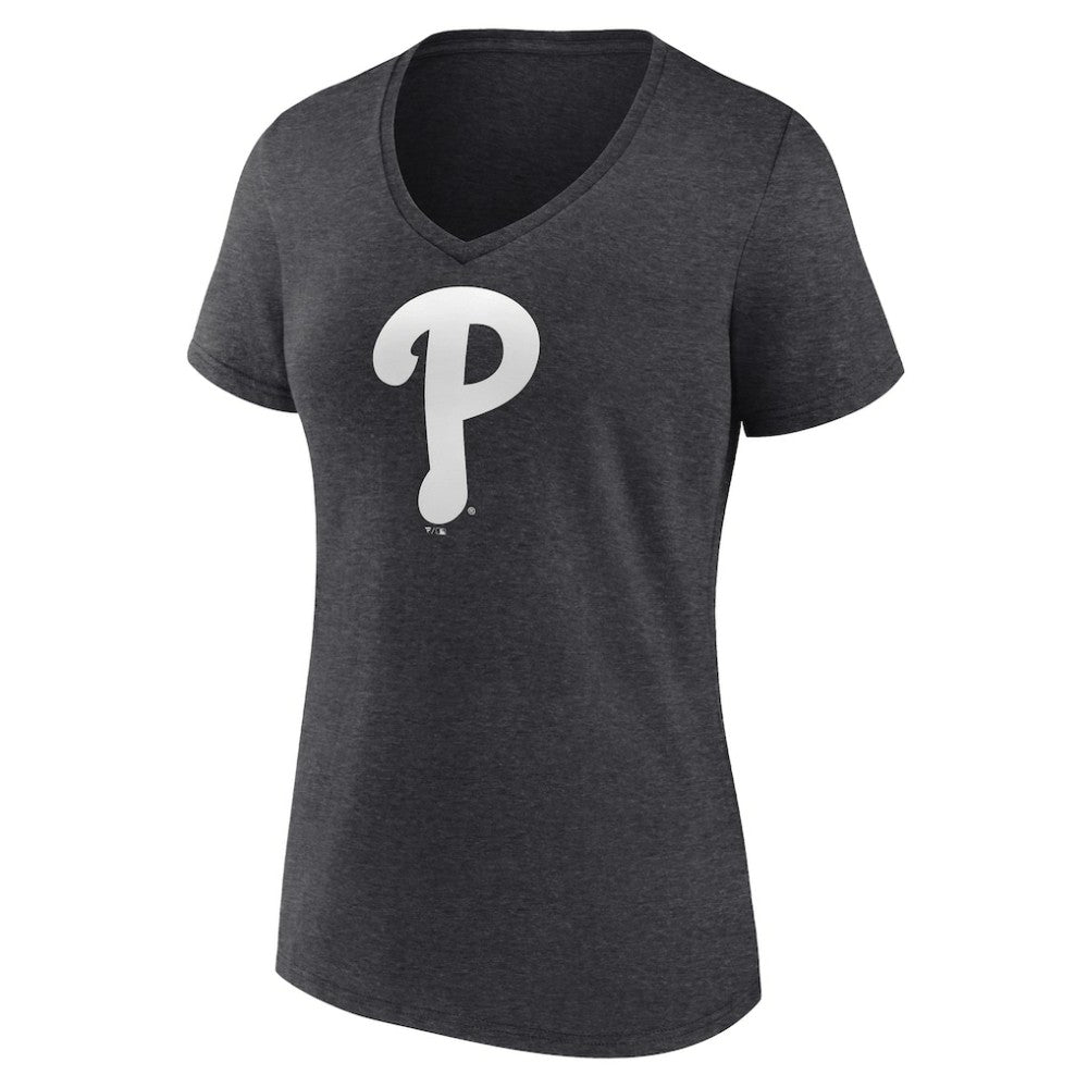 Philadelphia Phillies Women's Monochrome V-Neck T-Shirt | MLB Shop