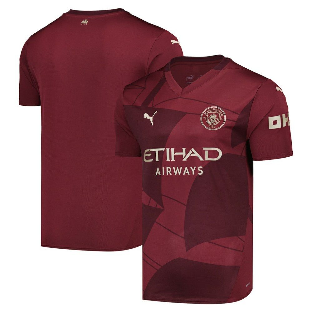 Manchester City 2024/25 Third Replica Blank Jersey Burgundy - Puma