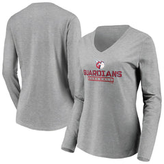 Cleveland Guardians Women's Evanston Stencil Long Sleeve V-Neck T-Shirt | MLB Discount