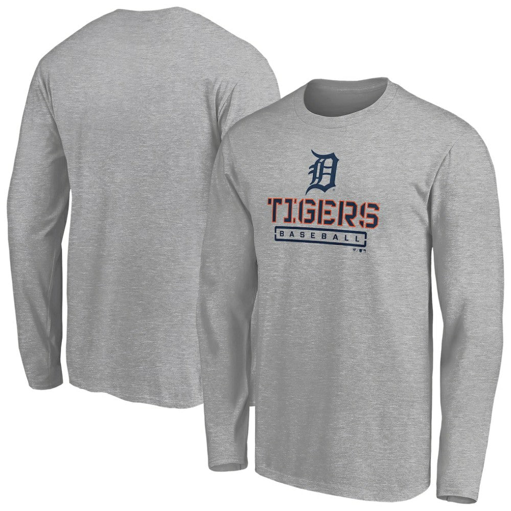 Detroit Tigers Evanston Stencil Long Sleeve T-Shirt | MLB US