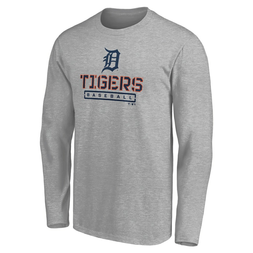 Detroit Tigers Evanston Stencil Long Sleeve T-Shirt | MLB US