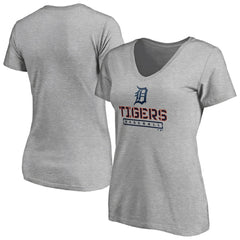 Detroit Tigers Women's Evanston Stencil V-Neck T-Shirt | MLB Shop