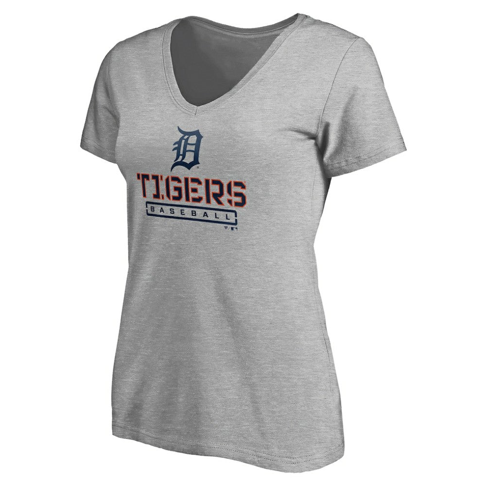 Detroit Tigers Women's Evanston Stencil V-Neck T-Shirt | MLB Shop