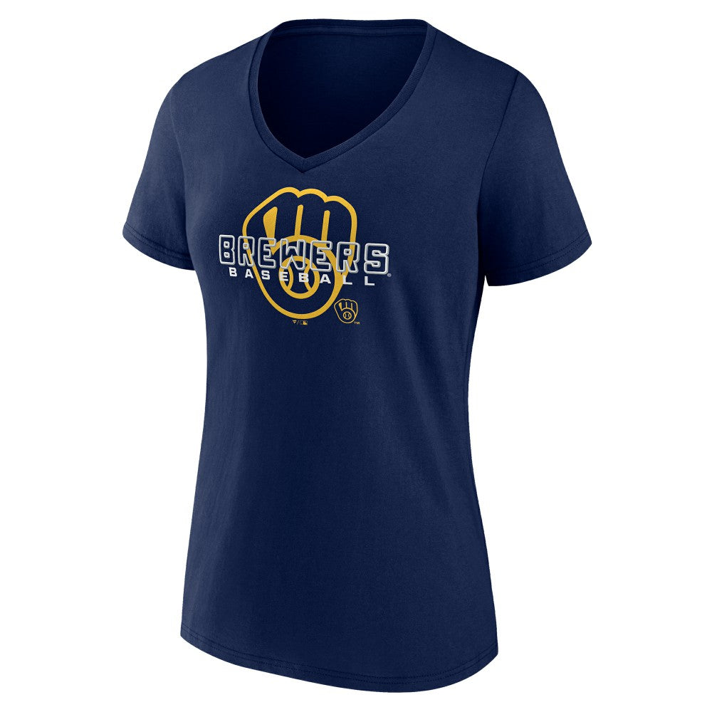 Milwaukee Brewers Women's Stellar V-Neck T-Shirt | MLB Sale