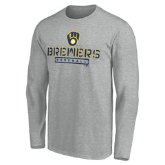 Milwaukee Brewers Evanston Stencil Long Sleeve T-Shirt | MLB Outlet