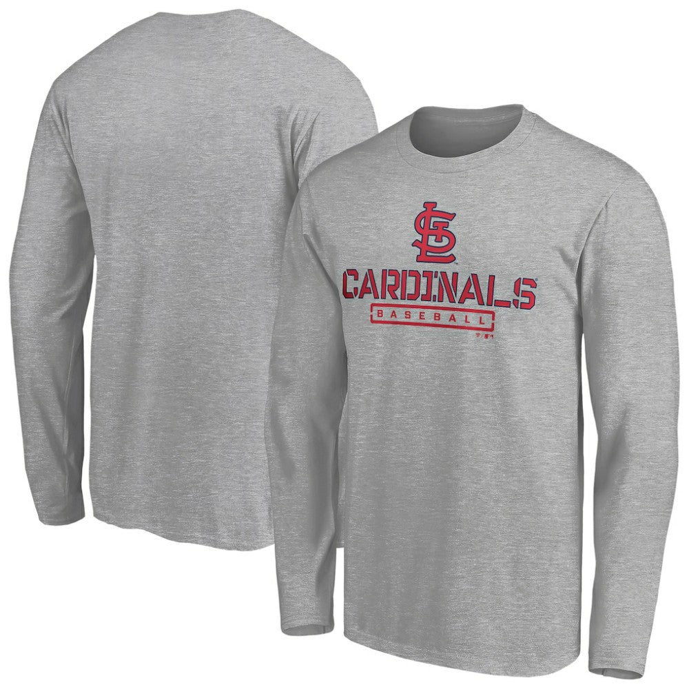 St. Louis Cardinals Evanston Stencil Long Sleeve T-Shirt | MLB For sale