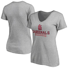 St. Louis Cardinals Women's Evanston Stencil V-Neck T-Shirt | MLB Outlet