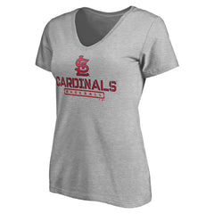 St. Louis Cardinals Women's Evanston Stencil V-Neck T-Shirt | MLB Outlet