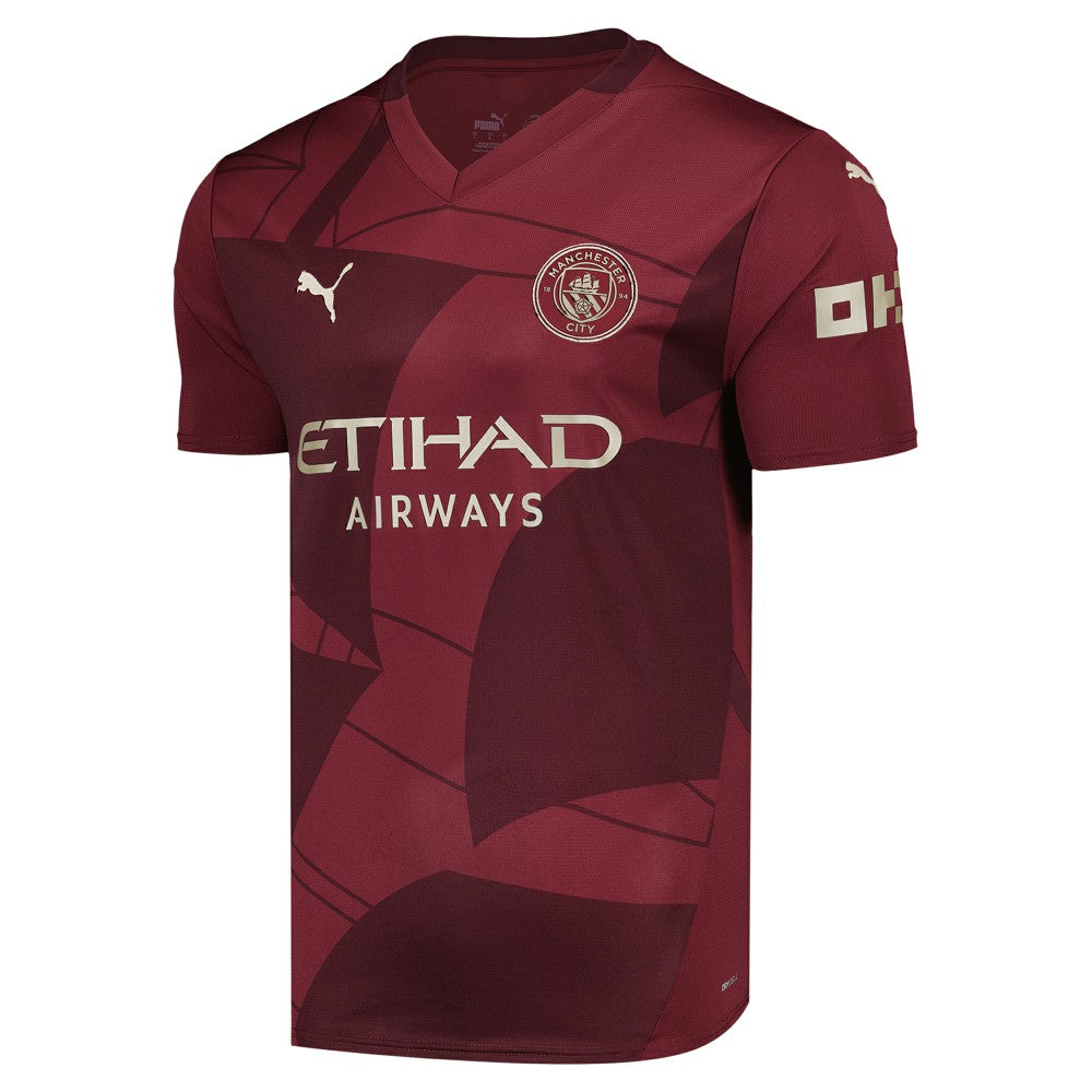 Manchester City 2024/25 Third Replica Custom Jersey Burgundy - Puma