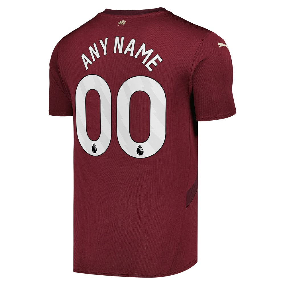 Manchester City 2024/25 Third Replica Custom Jersey Burgundy - Puma