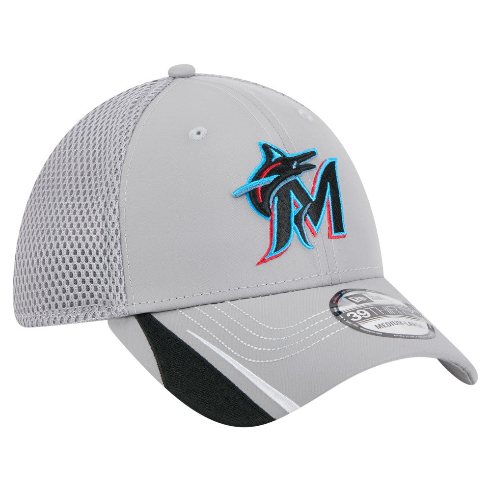 Miami Marlins New Era Linear 39THIRTY Flex Hat | MLB On Sale