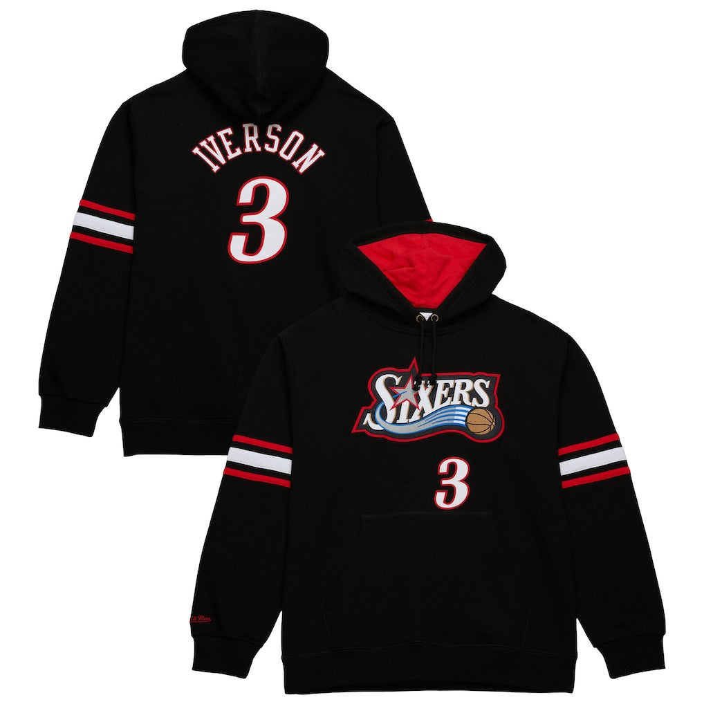 Allen Iverson Philadelphia 76ers Name & Number Pullover Hoodie New
