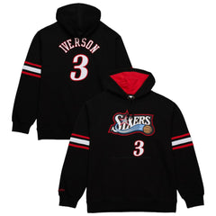 Allen Iverson Philadelphia 76ers Name & Number Pullover Hoodie New