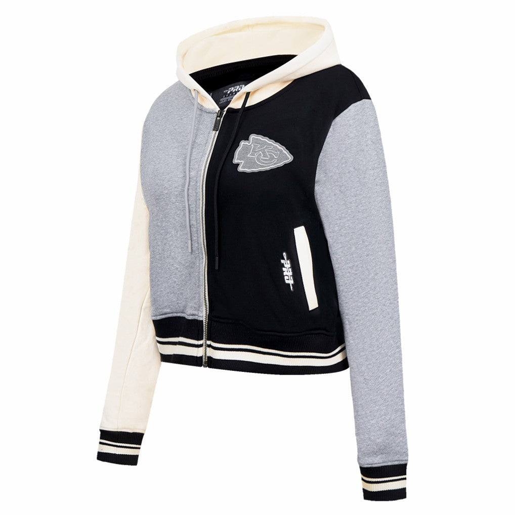 Kansas City Chiefs  Pro Standard Women's Reverse French Terry Colorblock Full-Zip Hoodie