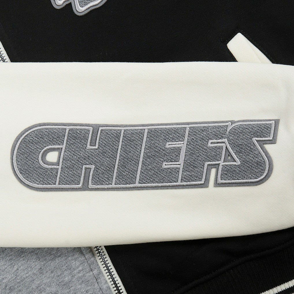 Kansas City Chiefs  Pro Standard Women's Reverse French Terry Colorblock Full-Zip Hoodie