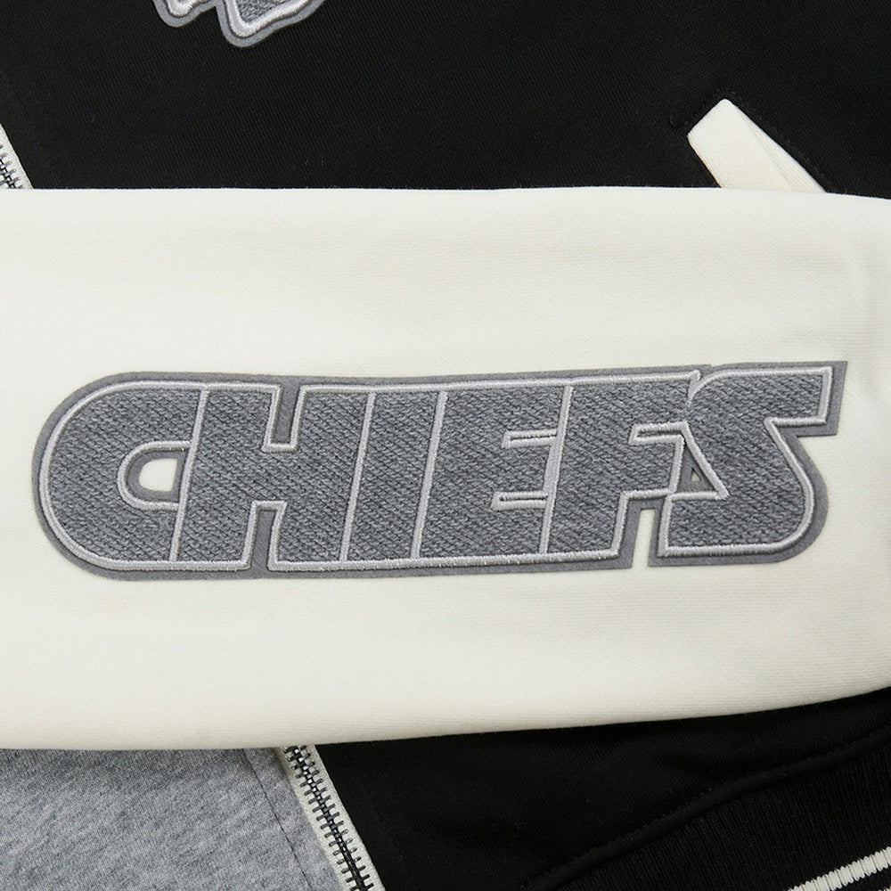 Kansas City Chiefs  Pro Standard Women's Reverse French Terry Colorblock Full-Zip Hoodie