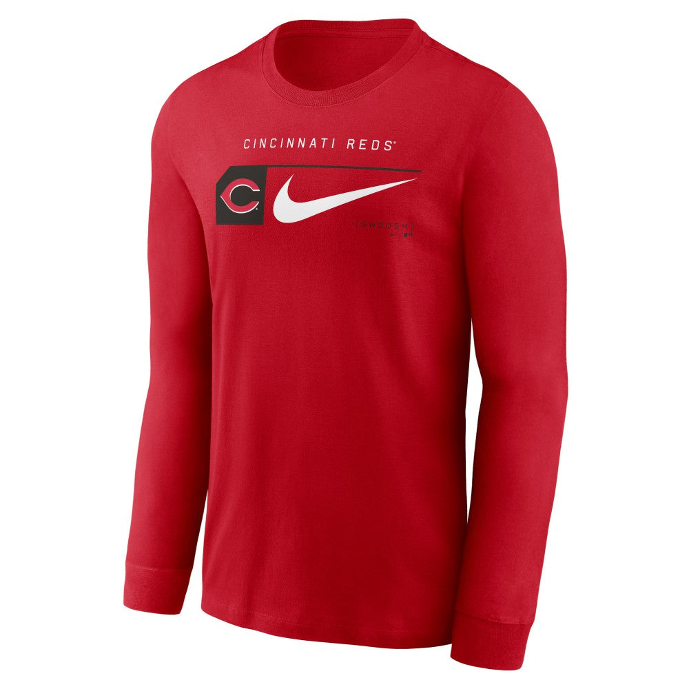 Cincinnati Reds Nike Local Logo Swoosh Lockup Long Sleeve T-Shirt | MLB Near me
