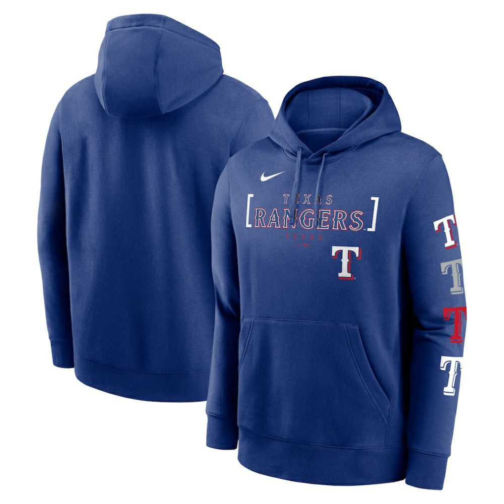Texas Rangers Nike Club Stack Pullover Hoodie | MLB On Sale