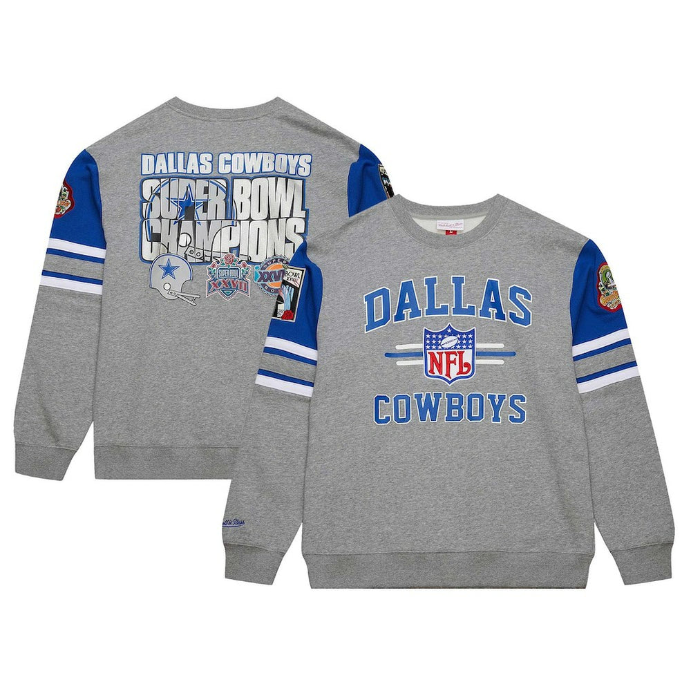 Dallas Cowboys Mitchell & Ness Vintage Logo Pullover Sweatshirt