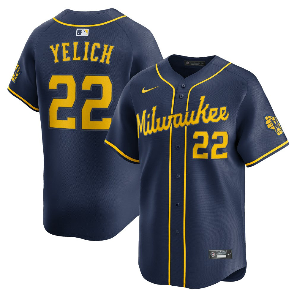 Christian Yelich Milwaukee Brewers Nike Alternate Limited Jersey | MLB For sale
