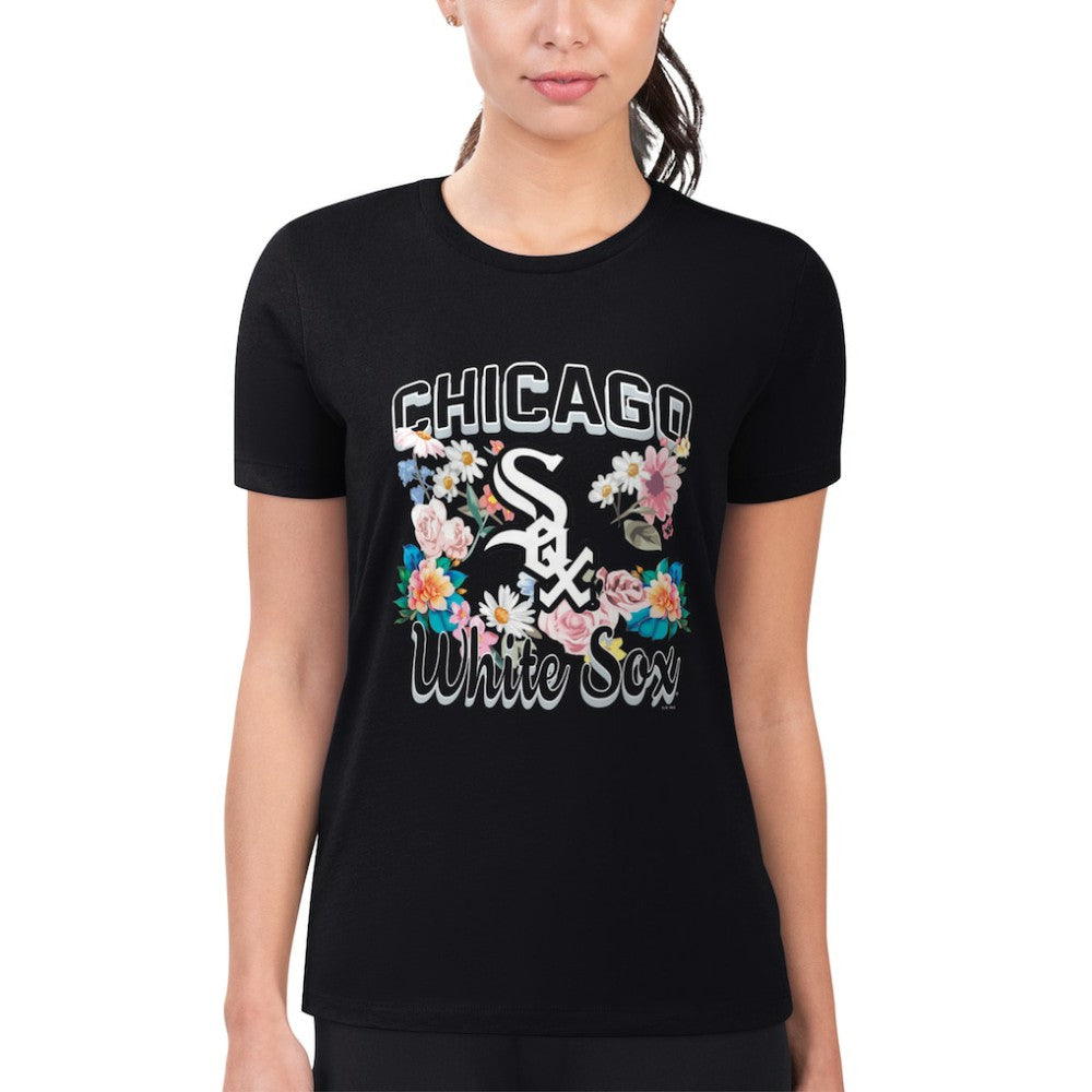 Chicago White Sox G-III 4Her by Carl Banks Women's Super-Slim Fit Lightweight Flowers Graphic T-Shirt | MLB Near me