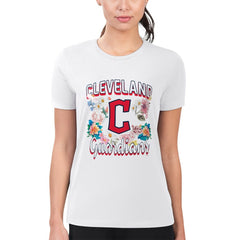 Cleveland Guardians G-III 4Her by Carl Banks Women's Super-Slim Fit Lightweight Flowers Graphic T-Shirt | MLB Sale