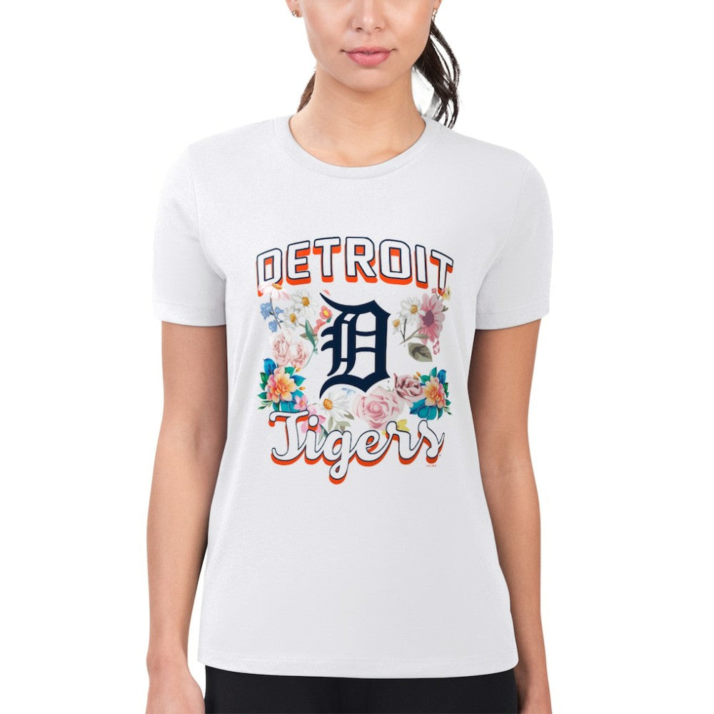 Detroit Tigers G-III 4Her by Carl Banks Women's Super-Slim Fit Lightweight Flowers Graphic T-Shirt | MLB Online