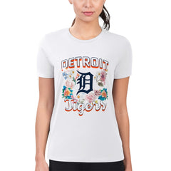 Detroit Tigers G-III 4Her by Carl Banks Women's Super-Slim Fit Lightweight Flowers Graphic T-Shirt | MLB Online