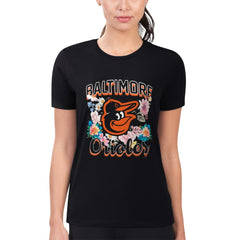 Baltimore Orioles G-III 4Her by Carl Banks Women's Super-Slim Fit Lightweight Flowers Graphic T-Shirt | MLB Shop