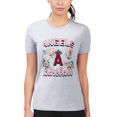 Los Angeles Angels G-III 4Her by Carl Banks Women's Super-Slim Fit Lightweight Flowers Graphic T-Shirt | MLB Shop