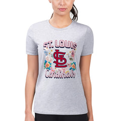 St. Louis Cardinals G-III 4Her by Carl Banks Women's Super-Slim Fit Lightweight Flowers Graphic T-Shirt | MLB New