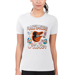 Baltimore Orioles G-III 4Her by Carl Banks Women's Super-Slim Fit Lightweight Flowers Graphic T-Shirt | MLB Near me