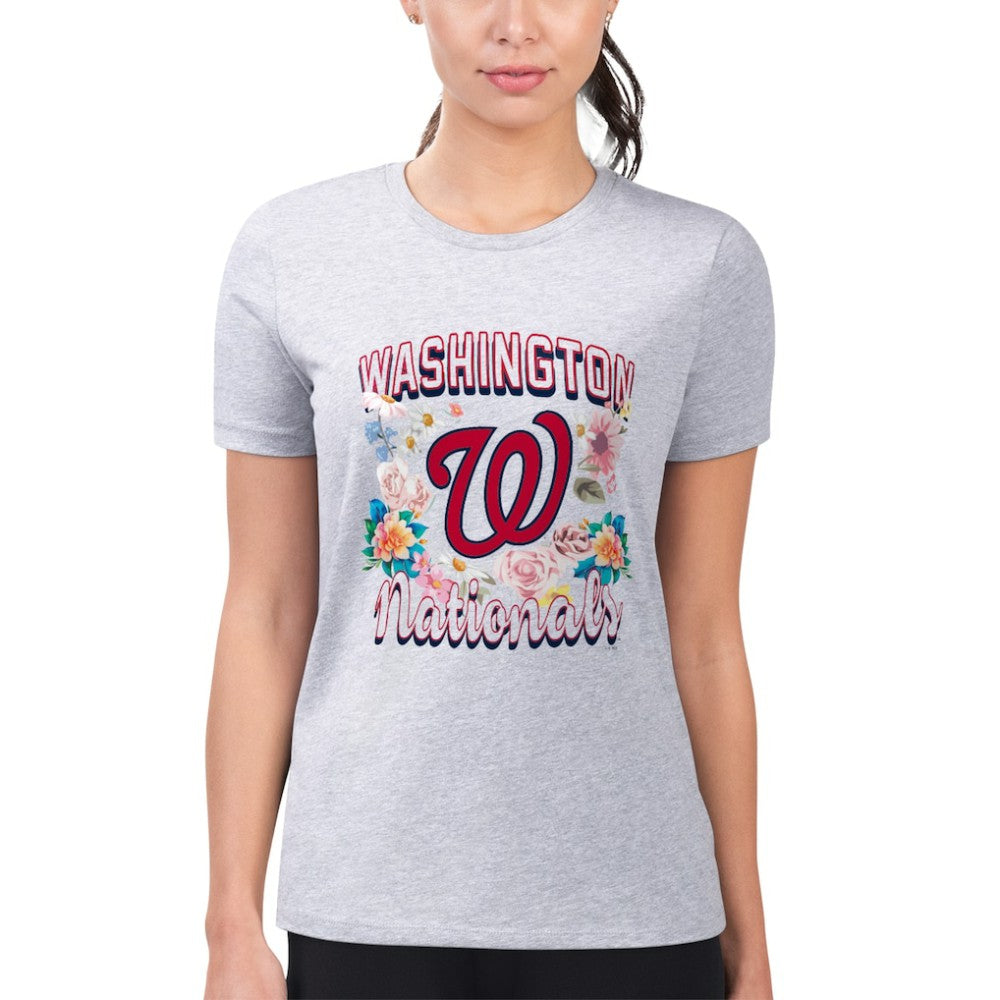 Washington Nationals G-III 4Her by Carl Banks Women's Super-Slim Fit Lightweight Flowers Graphic T-Shirt | MLB Near me