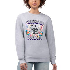 Colorado Rockies G-III 4Her by Carl Banks Women's Flowers Graphic Pullover Sweatshirt | MLB For sale