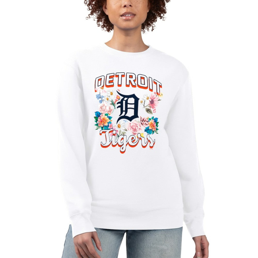 Detroit Tigers G-III 4Her by Carl Banks Women's Flowers Graphic Pullover Sweatshirt | MLB Discount