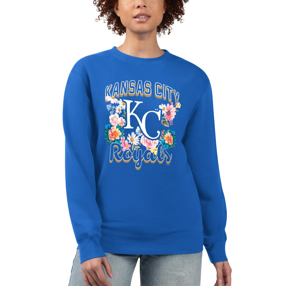 Kansas City Royals G-III 4Her by Carl Banks Women's Flowers Graphic Pullover Sweatshirt | MLB For sale