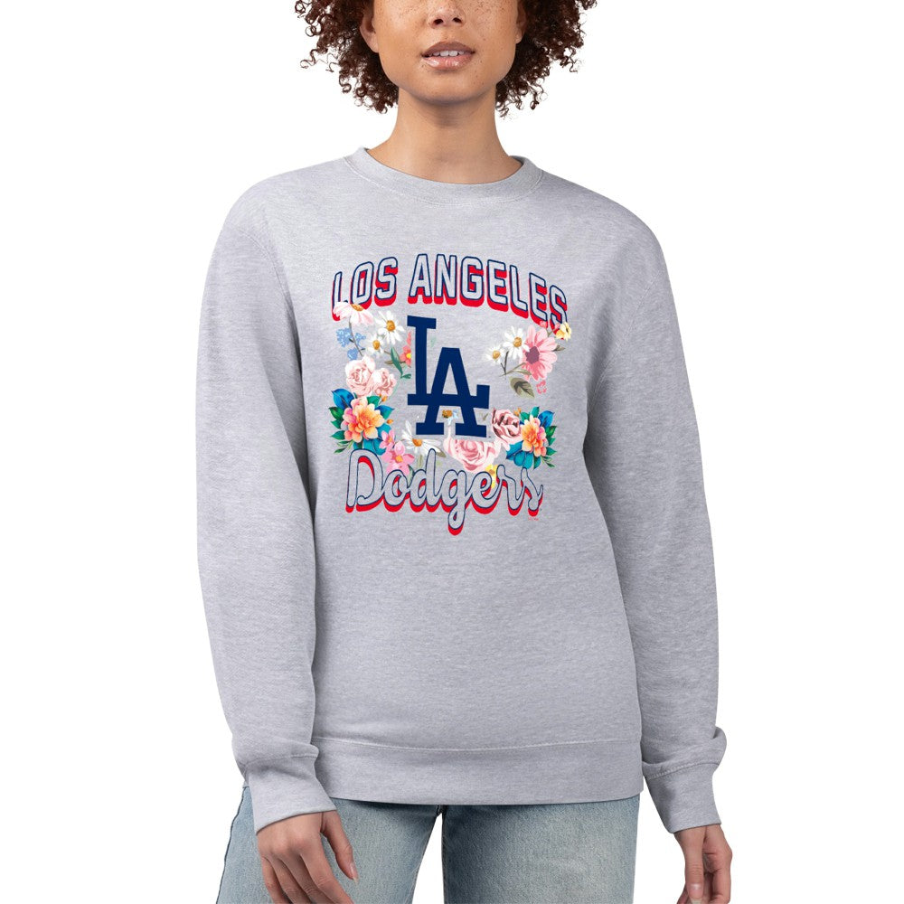 Los Angeles Dodgers G-III 4Her by Carl Banks Women's Flowers Graphic Pullover Sweatshirt | MLB Shop